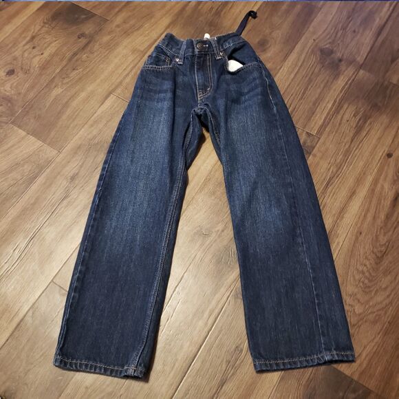 Levis 505 Dark Denim Jeans Kids Sz 8 Reg 24x22 - Picture 2 of 6